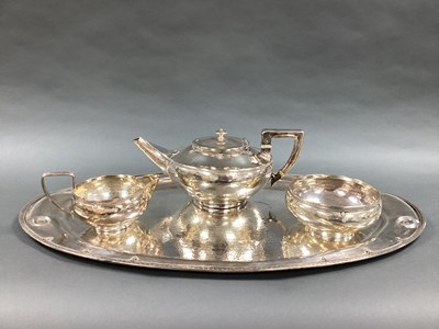 Lot 52 - An Arts & Crafts Style Hallmarked Silver Three...
