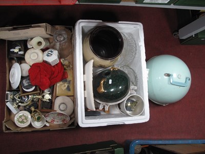 Lot 1040 - Ceramics, glassware, alabaster box, equestrian...