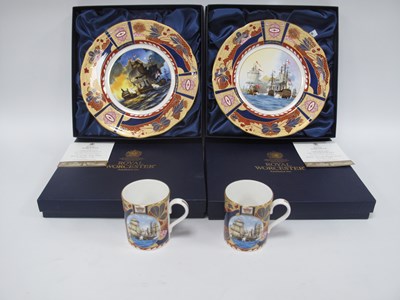 Lot 1201 - Royal Worcester Nelson Collection China Plates,...