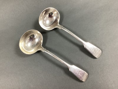 Lot 123 - A Pair of Victorian Hallmarked Silver Fiddle...