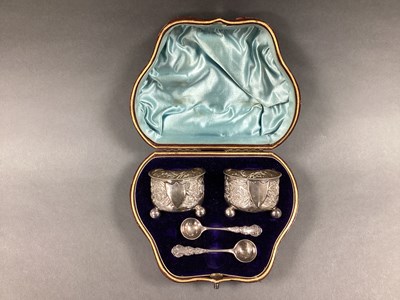 Lot 97 - A Pair of Victorian Hallmarked Silver Salts,...