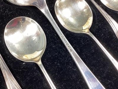 Lot 42 - A Set of Six Hallmarked Silver Dessert Spoons,...
