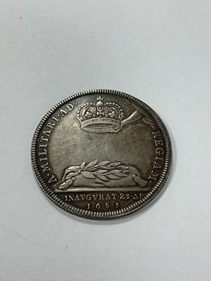 Lot 501 - 1685 James II Official Coronation Silver Medal,...