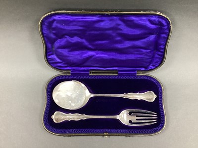 Lot 65 - A Hallmarked Silver Two Piece Serving Set,...