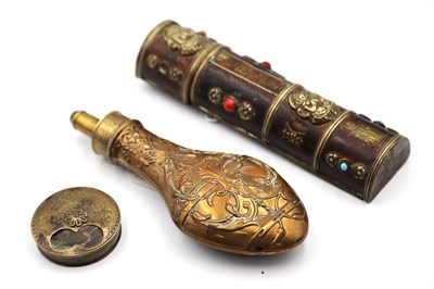 Lot 1309 - A Late XIX Century Copper and Brass Powder...