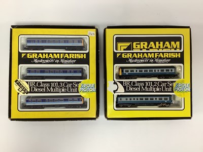 Lot 809 - Two boxed Graham Farish N gauge diesel...