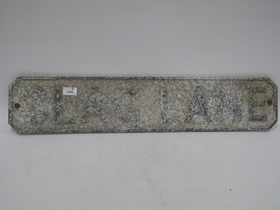 Lot 1469 - A large 'Slag Lane' metal road sign, approx....