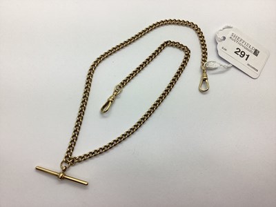 Lot 291 - A 9ct Gold Curb Link Double Albert Chain, of...