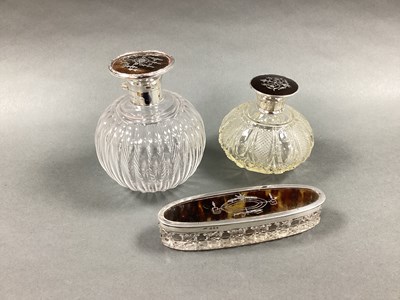 Lot 58 - Two Hallmarked Silver and Piqué Work Lidded...