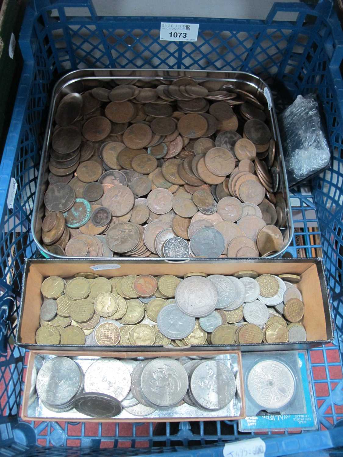 Lot 1073 - Large Collection Of GB And World Coinage,...