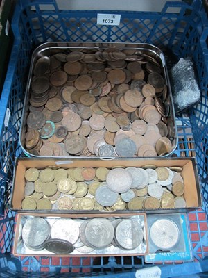 Lot 1073 - Large Collection Of GB And World Coinage,...