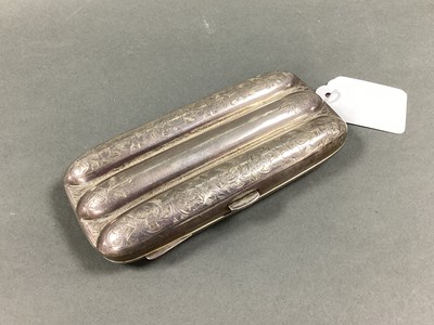 Lot 61 - An Edwardian Hallmarked Silver Cigar Case,...
