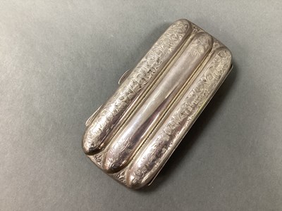 Lot 61 - An Edwardian Hallmarked Silver Cigar Case,...