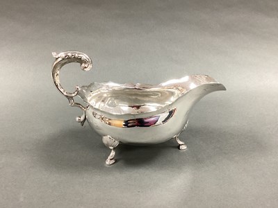 Lot 57 - A Hallmarked Silver Sauce Boat, (marks rubbed)...