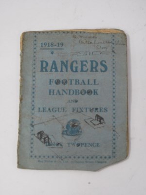 Lot 687 - Glasgow Rangers 1918-19 Football Handbook and...