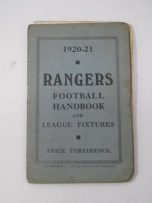 Lot 689 - Glasgow Rangers 1920-21 Football Handbook and...