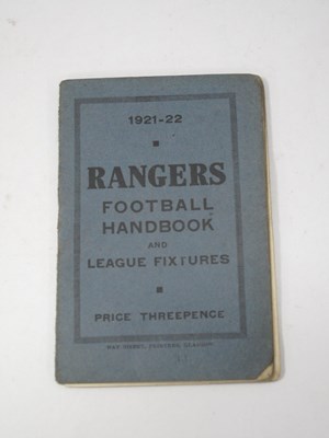 Lot 690 - Glasgow Rangers 1921-22 Football Handbook and...