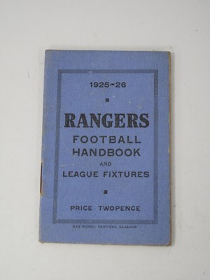 Lot 694 - Glasgow Rangers 1925-26 Football Handbook and...