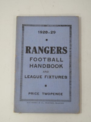 Lot 697 - Glasgow Rangers 1928-29 football Handbook and...