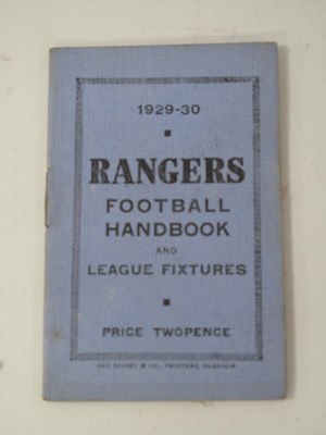 Lot 698 - Glasgow Rangers 1929-30 Football Handbook and...