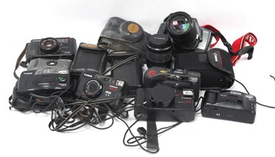 Lot 1443 - Canon Film Cameras, including bagged Canon EOS...