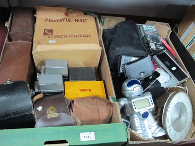 Lot 1041 - Mixed vintage cameras and electronics,...