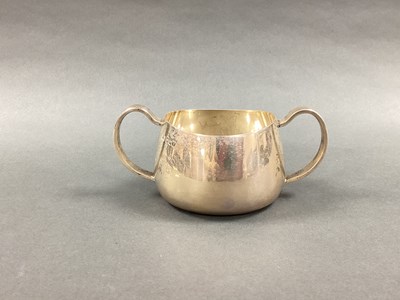 Lot 42 - A Hallmarked Silver Twin Handled Sugar Bowl,...