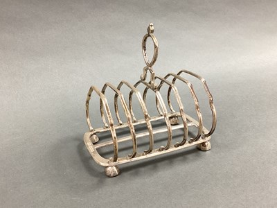 Lot 43 - A Hallmarked Silver Seven Bar Toast Rack, GH,...