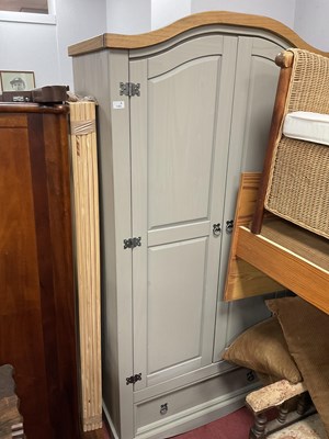 Lot 1582 - Corona Grey Wardrobe, two doors, one drawer....
