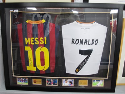 Lot 461 - Lionel Messi & Cristiano Ronaldo Autographs,...