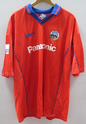 Lot 490 - Huddersfield Town Match Worn 'Mitre' Red Away...