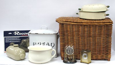 Lot 1449 - A Large Wicker Basket. containing vintage...