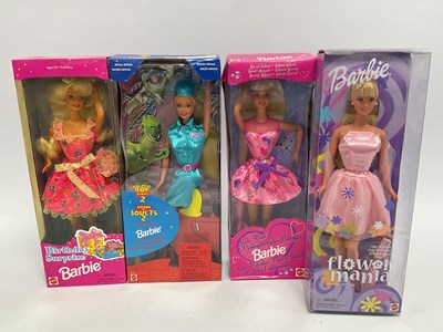 Lot 306 - Four Modern Mattel Special Edition Barbie...