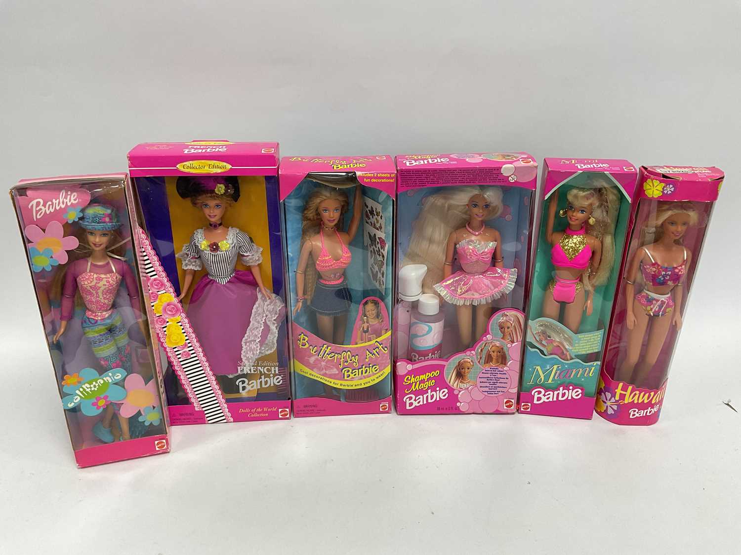 Lot 301 - Six Modern Mattel Barbie Dolls, Comprising of...