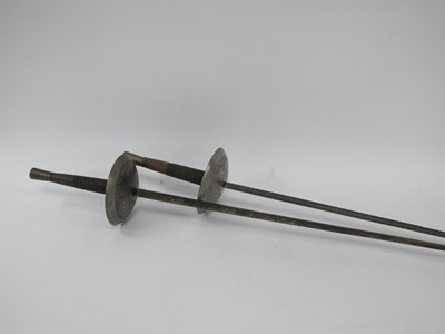 Lot 1328 - A Pair of Vintage Practice Fencing Foils. (2)