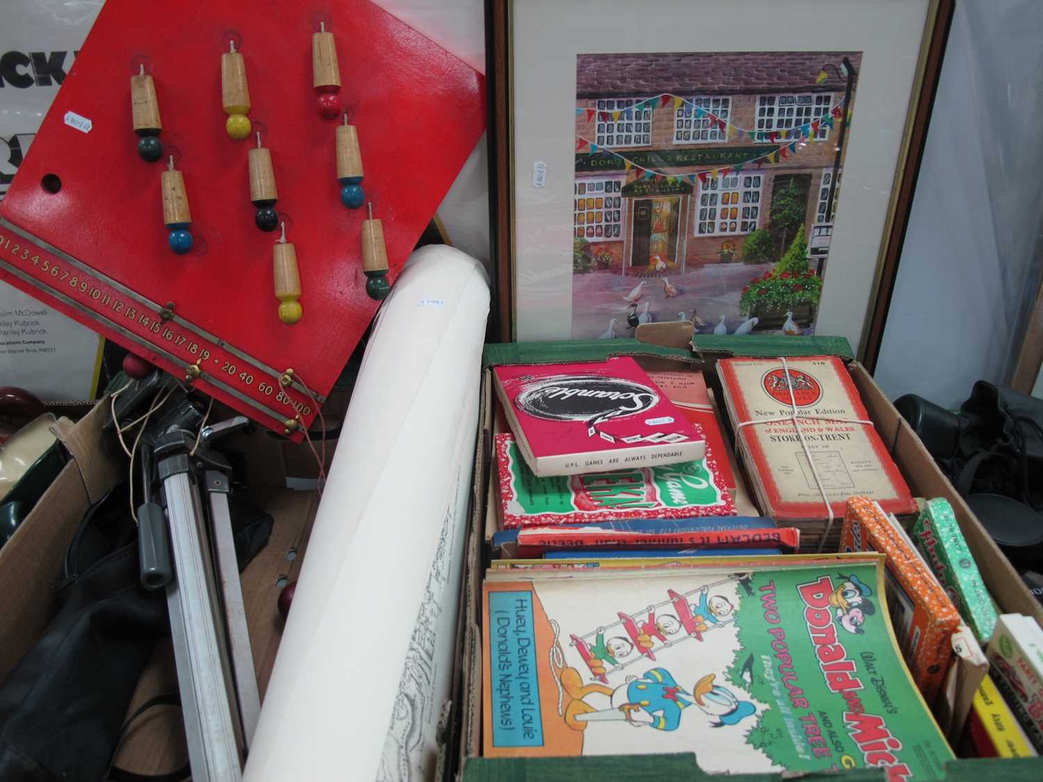 Lot 1010 - Collectables, including UK vintage maps and...