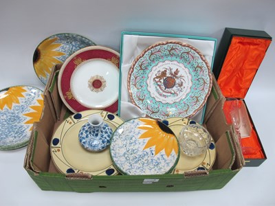 Lot 1168 - Poole Plates, Webb-Corbett Christmas Goblet,...