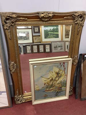 Lot 1504 - Gilt Mirror Rectangular Shaped Wall Mirror,...