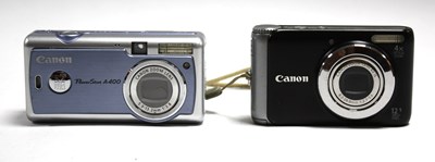 Lot 749 - Canon PowerShot Digital Compact Cameras A400,...