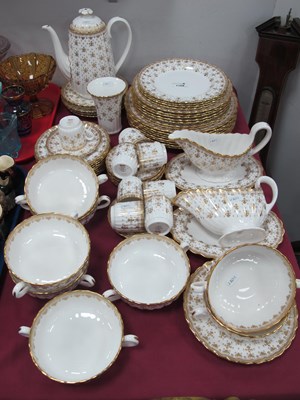 Lot 1169 - Spode “Fleur De Lys” Y8063 gold pattern coffee...