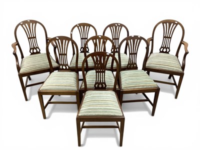 Lot 1606 - A Set of Eight George III Style Mahogany...