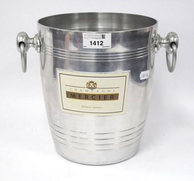 Lot 1412 - Mercier Champagne Aluminium Bucket, 21.5cm...