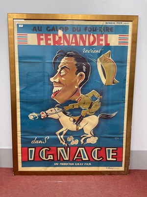 Lot 1460 - 1930s Large Poster - Fernandel in 'Ignace',...