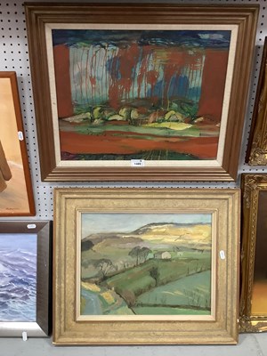 Lot 1489 - Barlase Panoramic Field & Hill Study with Lone...