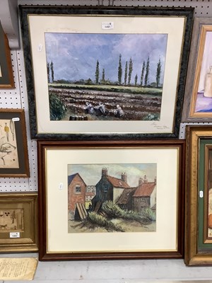 Lot 1491 - J. Spurr (Sheffield Artist) 'Harthill', pastel...