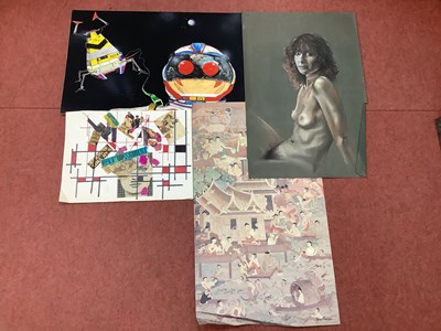 Lot 1503 - Students Folder of Artwork, including...