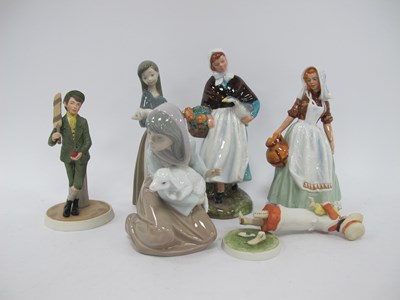 Lot 1255 - Royal Doulton Figurines 'The Milkmaid',...