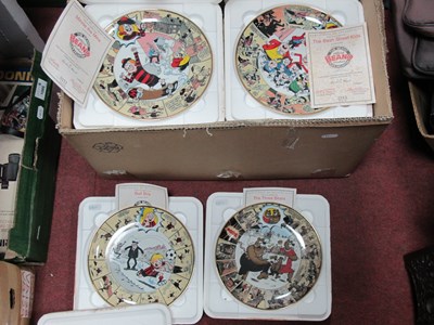 Lot 1083 - Twelve Danbury Mint Beano collectors plates,...