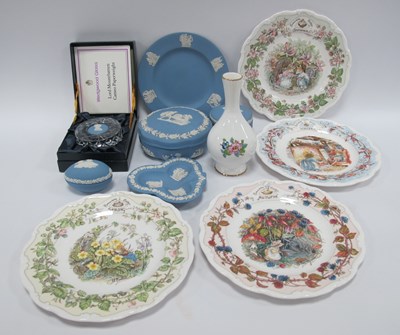 Lot 1225 - Wedgwood Powder Blue Jasperware Trinket and...