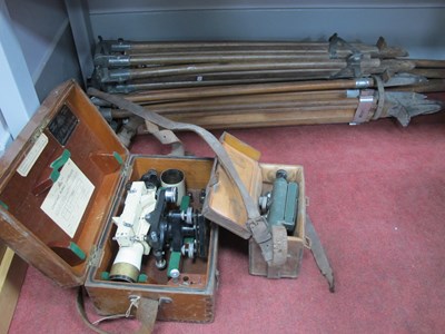 Lot 1140 - Two vintage surveyors levels by E.R. Watts &...